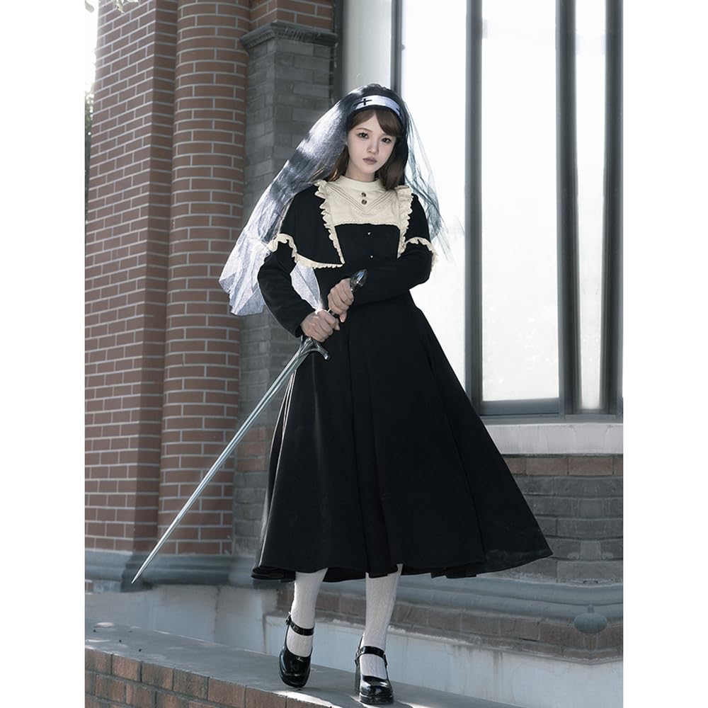 Amazon.co.jp: [hurtbasuketto] ゴシック修道女 大人用 スプレ